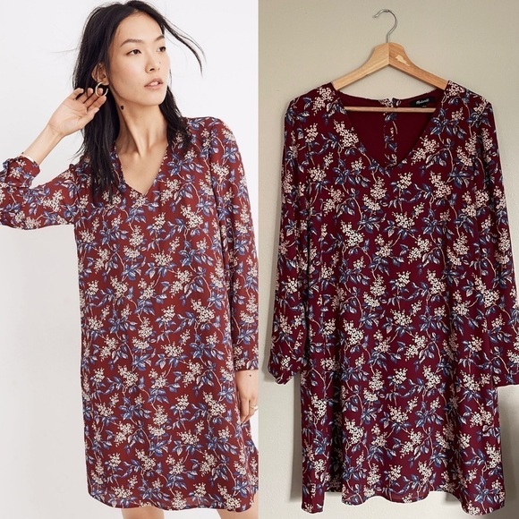 Madwell | Button-Back Dress in Antique Flora, size Small - Picture 1 of 15